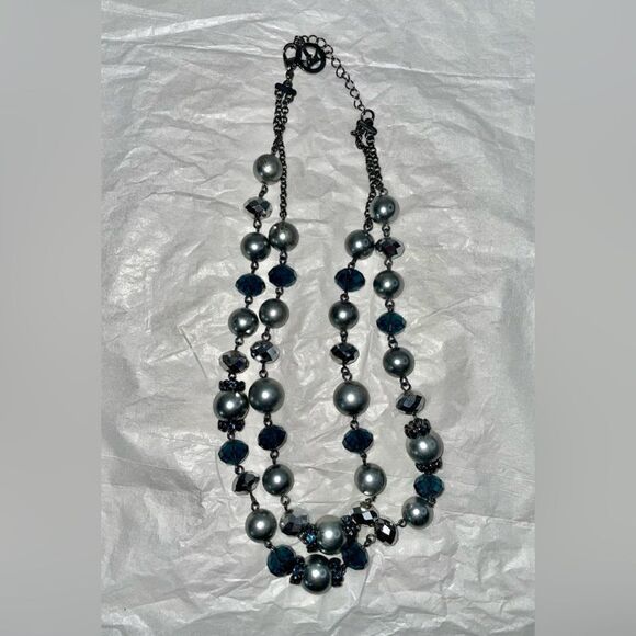 5 for $25🔥Trifari Beaded Chain Metal Statement Necklace - Picture 1 of 3